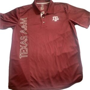 Texas A&M polo AGGIES men's maroon polo,  GIG EM! 👍